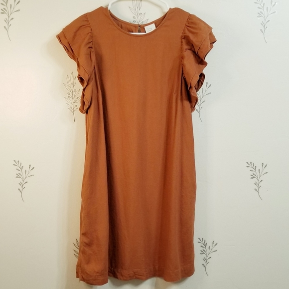 a new day Dresses & Skirts - A New Day Burnt Orange Linen Summer Dress